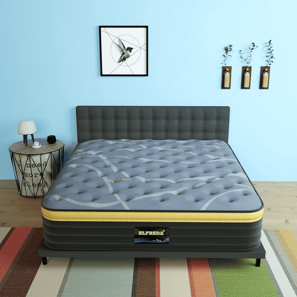 Elfreda Short Queen Mattress, RV Mattress 12 inch Pillow Top Pocket Spring Hybrid Mattress