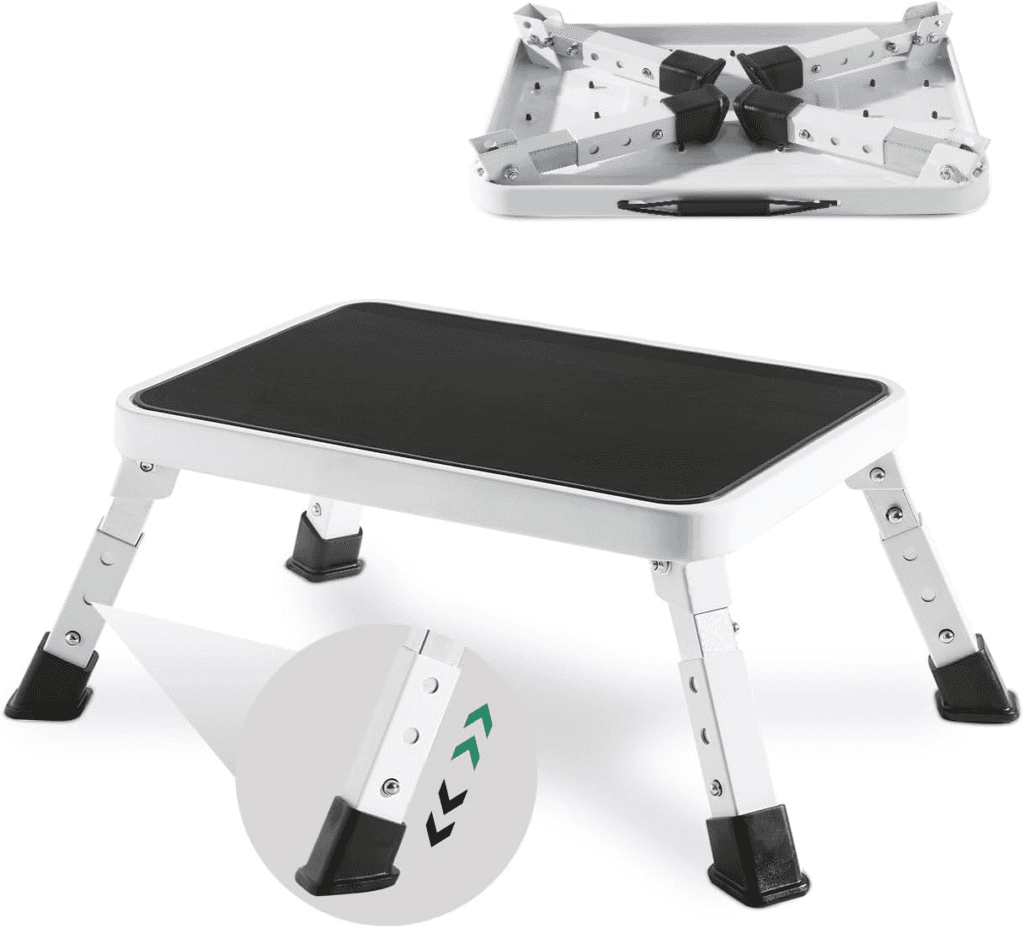 OOSOFITT Adjustable Folding One Step Stools for Adults